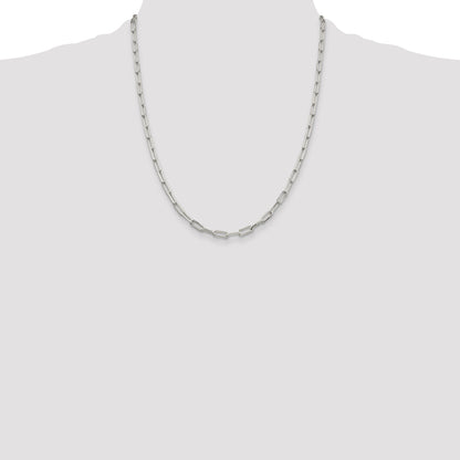 22 Inch Sterling Silver 4.25mm Elongated Open Link Chain