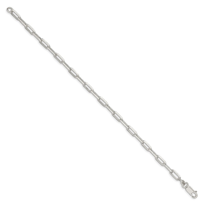 7 Inch Sterling Silver 4.25mm Elongated Open Link Chain Bracelet