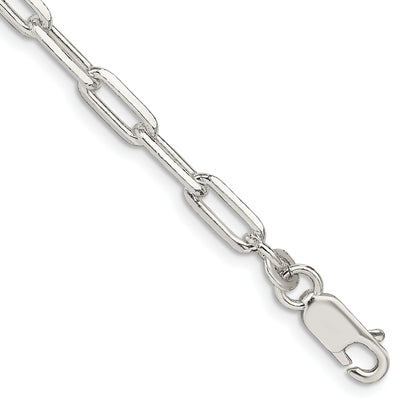 7 Inch Sterling Silver 4.25mm Elongated Open Link Chain