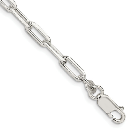 7 Inch Sterling Silver 4.25mm Elongated Open Link Chain