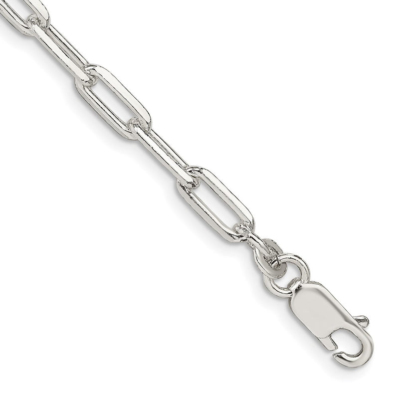8 Inch Sterling Silver 4.25mm Elongated Open Link Chain Bracelet