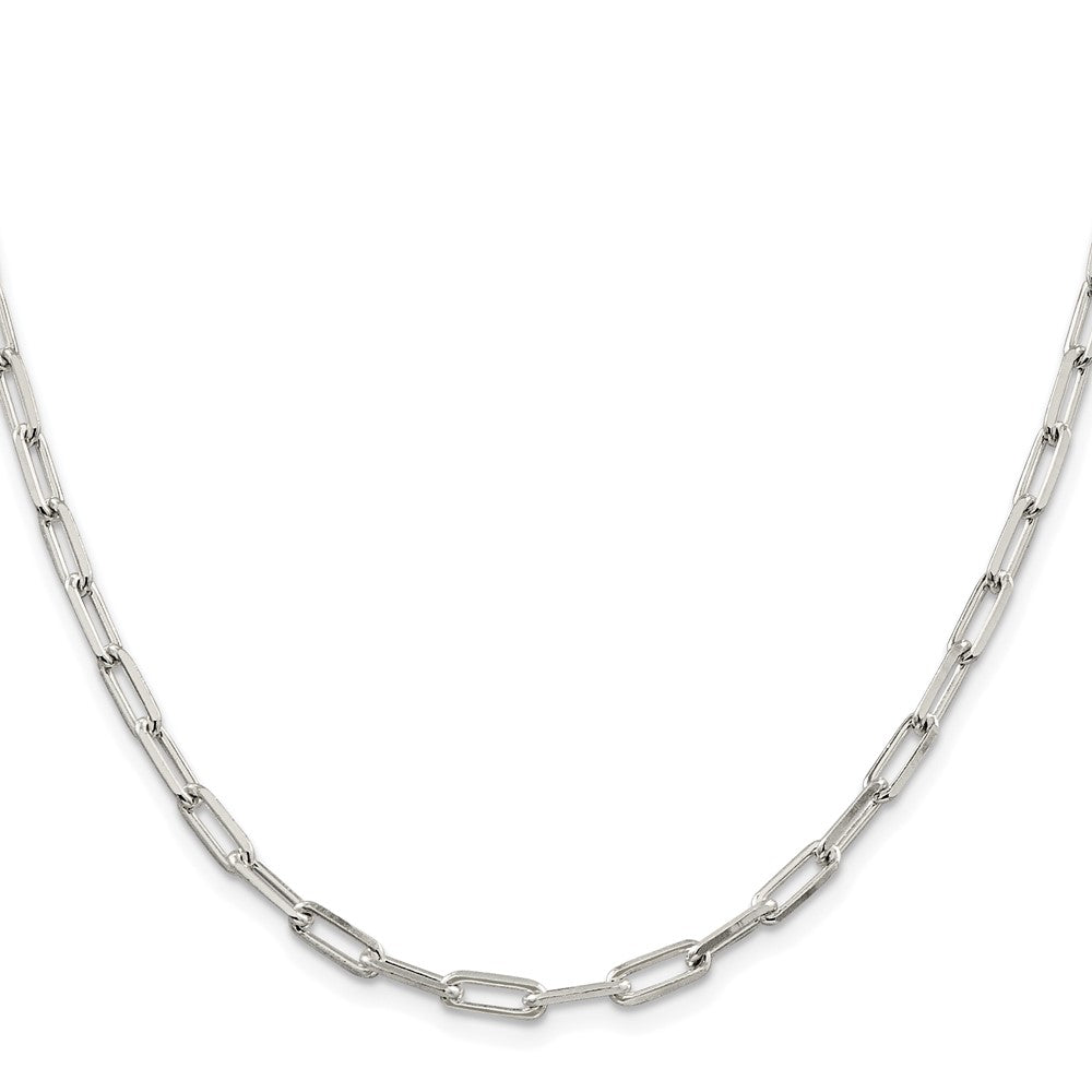 Sterling Silver Rhodium-Plated 4.25mm Elongated Open Link Chain