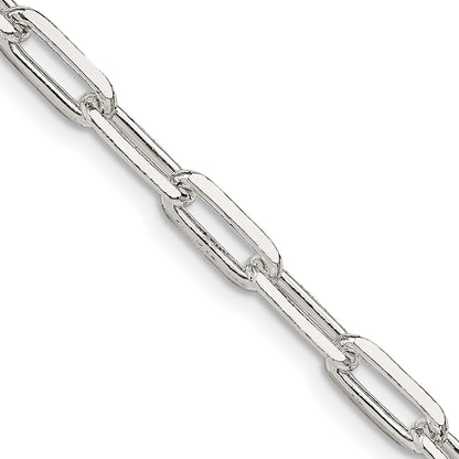 36 Inch Sterling Silver 4.25mm Elongated Open Link Chain
