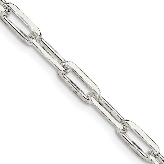 36 Inch Sterling Silver 4.25mm Elongated Open Link Chain