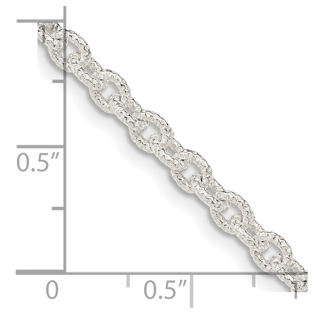 7 Inch Sterling Silver 3.75mm Fancy Rolo Chain Bracelet