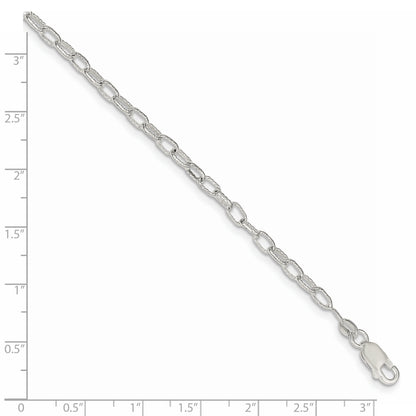 7 Inch Sterling Silver 3.75mm Fancy Rolo Chain