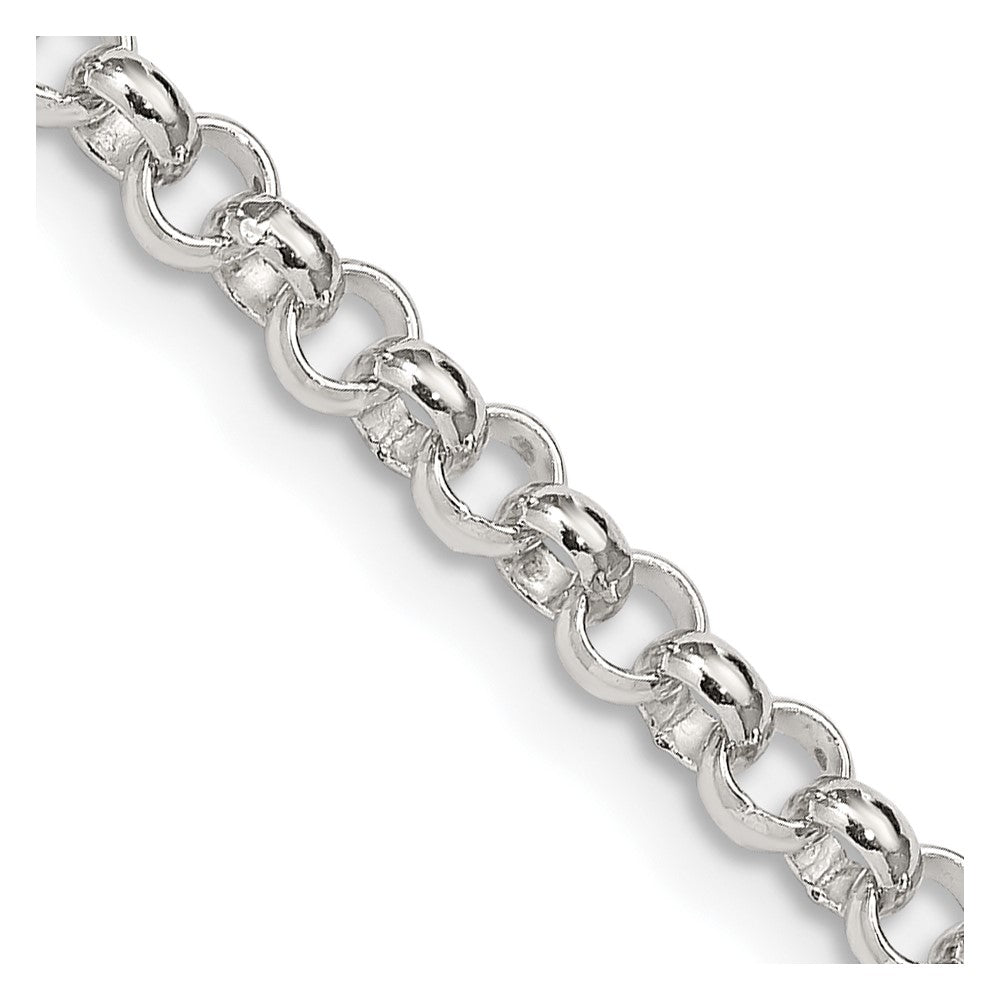 36 Inch Sterling Silver 4mm Rolo Chain Necklace