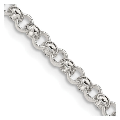 36 Inch Sterling Silver 4mm Rolo Chain Necklace