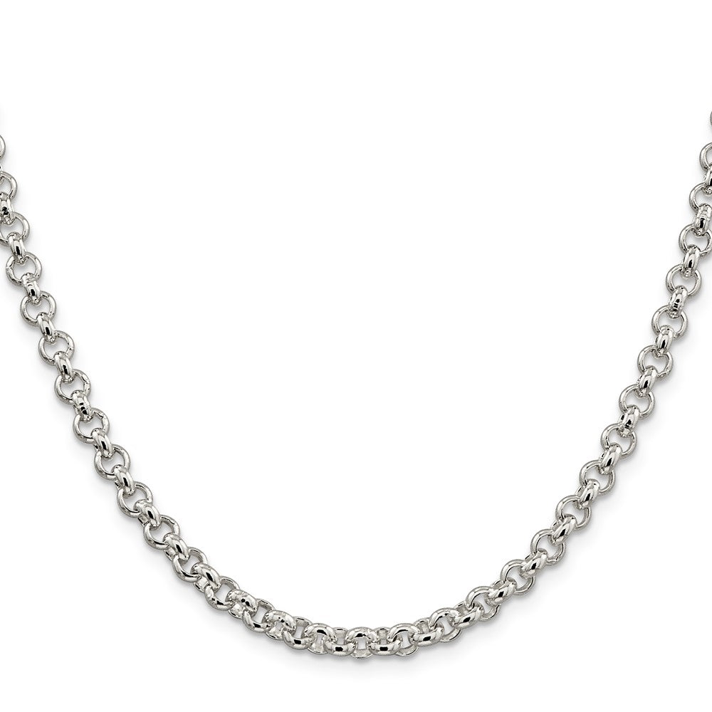 26 Inch Sterling Silver 5mm Rolo Chain Necklace