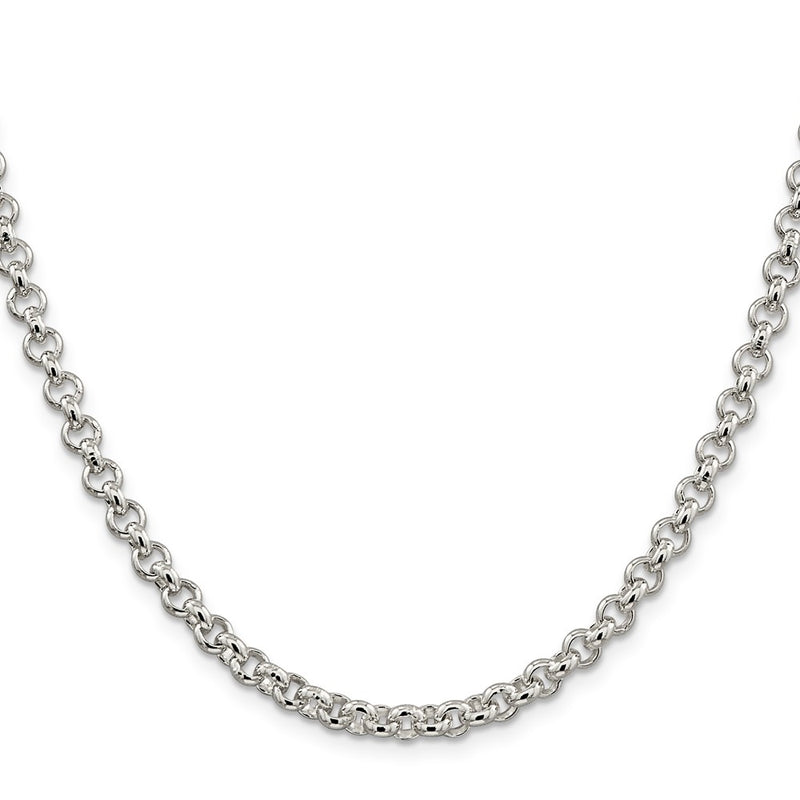 26 Inch Sterling Silver 5mm Rolo Chain Necklace