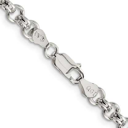 20 Inch Sterling Silver 5mm Rolo Chain Necklace