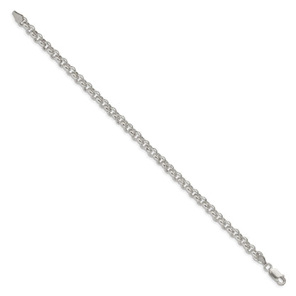 8.5 Inch Sterling Silver 5mm Rolo Chain Bracelet