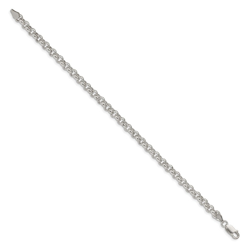 8.5 Inch Sterling Silver 5mm Rolo Chain Bracelet