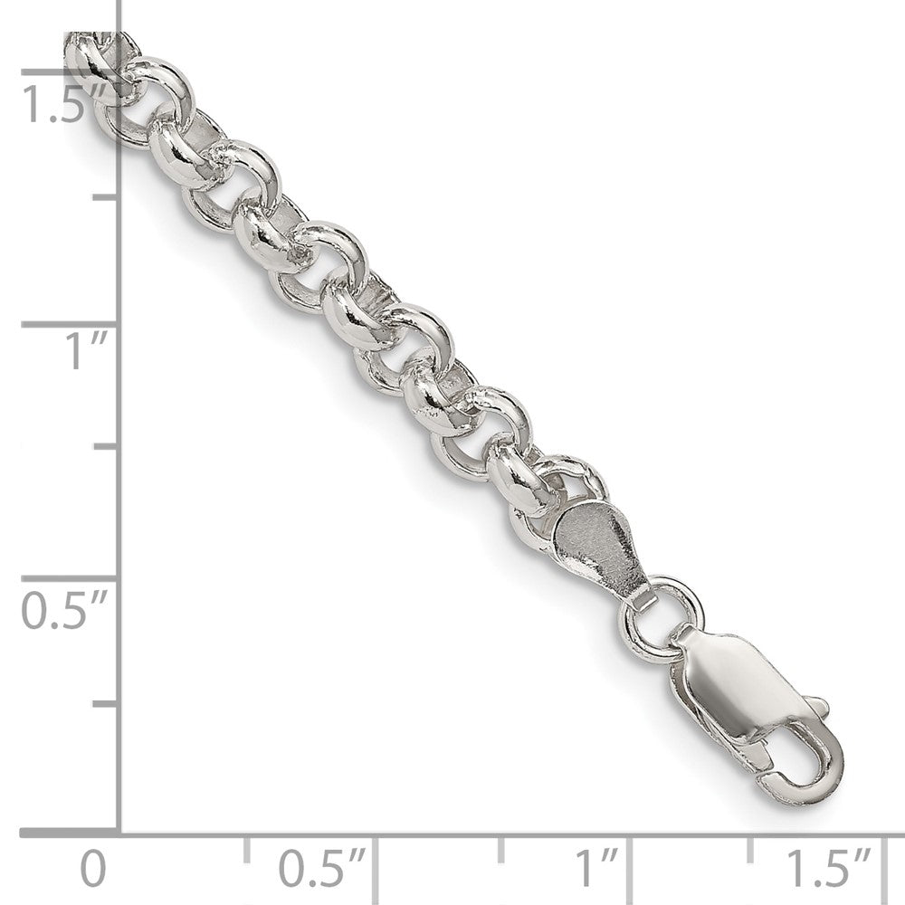 7.5 Inch Sterling Silver 5mm Rolo Chain Bracelet