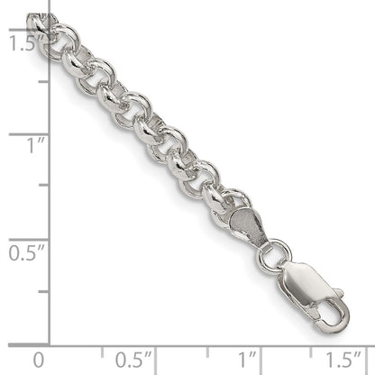 7.5 Inch Sterling Silver 5mm Rolo Chain Bracelet