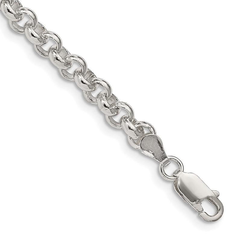 8.5 Inch Sterling Silver 5mm Rolo Chain Bracelet