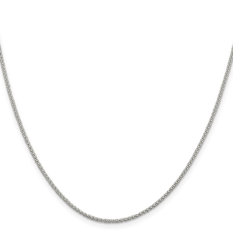 24 Inch Sterling Silver 1.6mm Corona Chain Necklace
