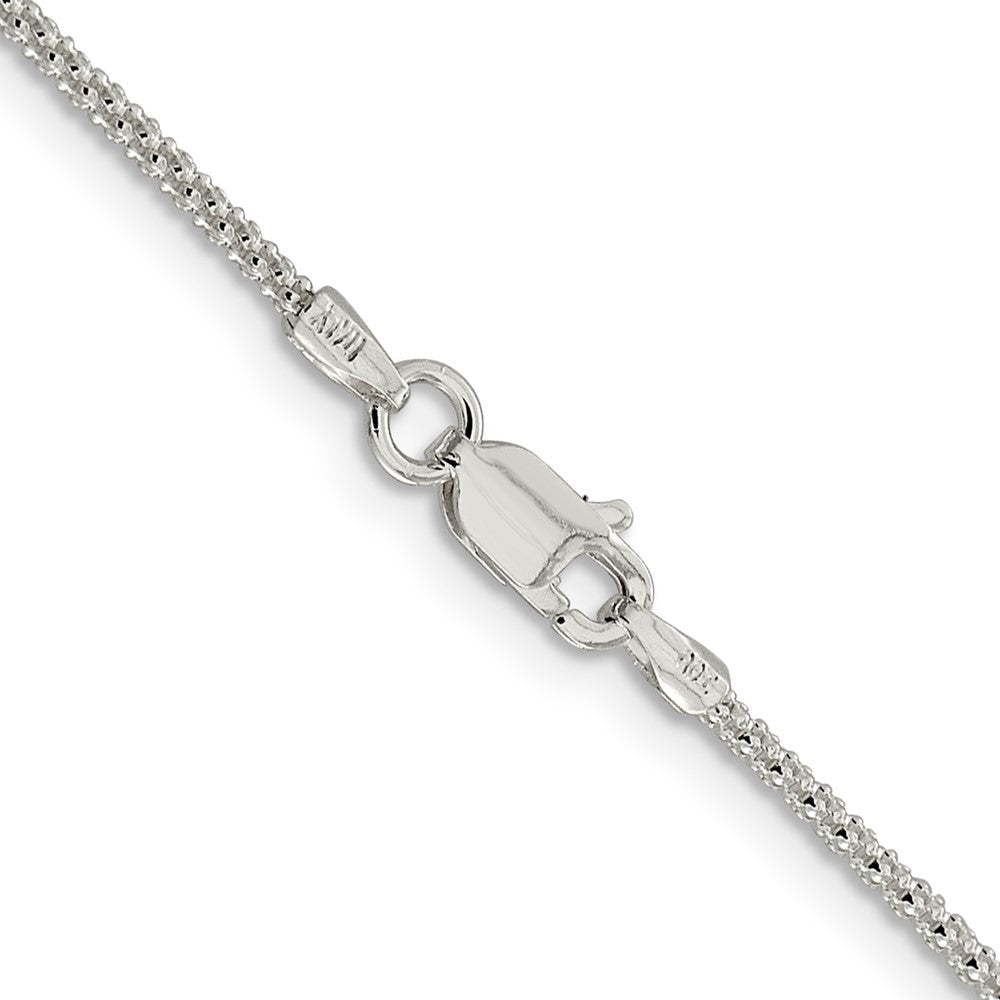 16 Inch Sterling Silver 1.6mm Corona Chain Necklace