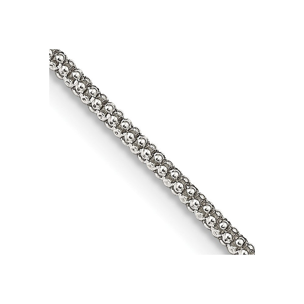 24 Inch Sterling Silver 1.6mm Corona Chain Necklace