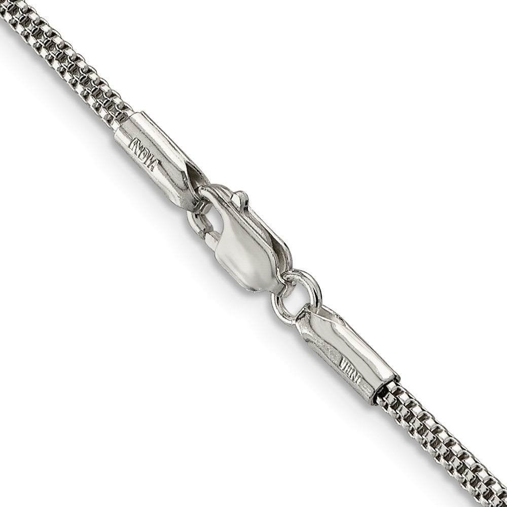 20 Inch Sterling Silver 2mm Corona Chain Necklace