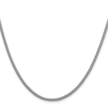 20 Inch Sterling Silver 2.4mm Corona Chain Necklace