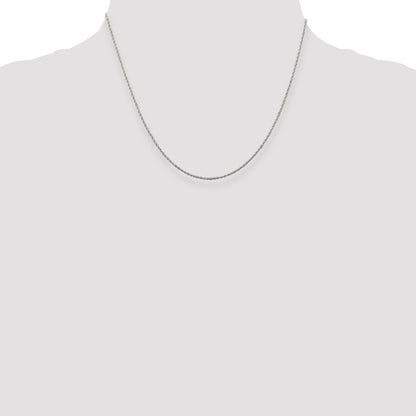 18 Inch Sterling Silver 1.3mm Loose Rope Chain W/2In Ext.
