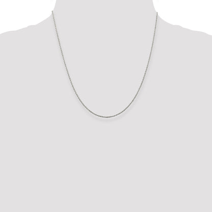 20 Inch Sterling Silver 1.3mm Loose Rope Chain Necklace