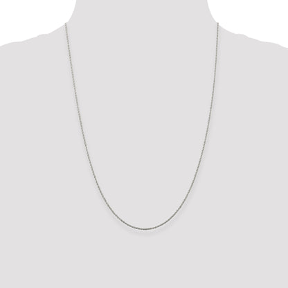 24 Inch Sterling Silver 1.3mm Loose Rope Chain Necklace