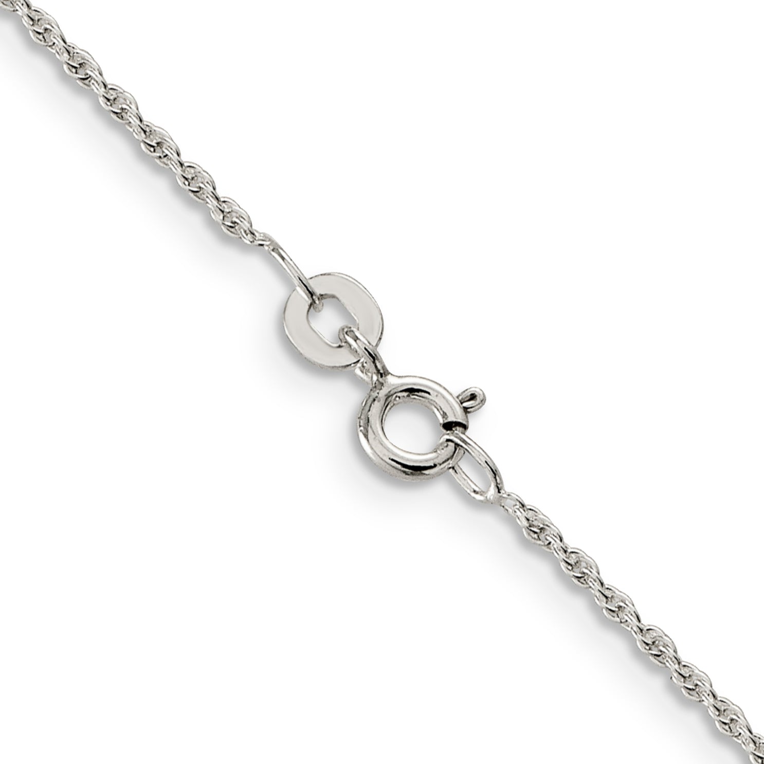14 Inch Sterling Silver Rhodium-Plated 1.3mm Loose Rope Chain