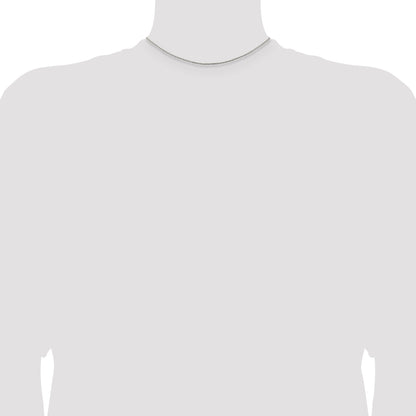14 Inch Sterling Silver Rhodium-Plated 1.3mm Loose Rope Chain