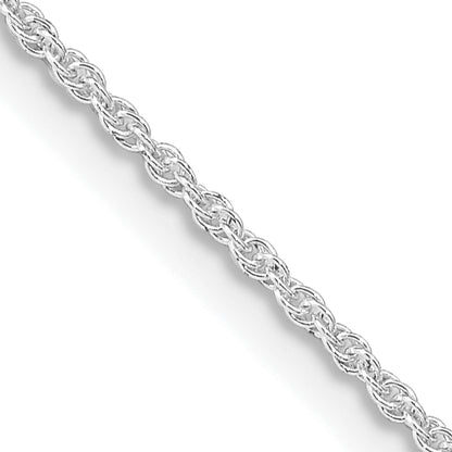 14 Inch Sterling Silver Rhodium-Plated 1.3mm Loose Rope Chain