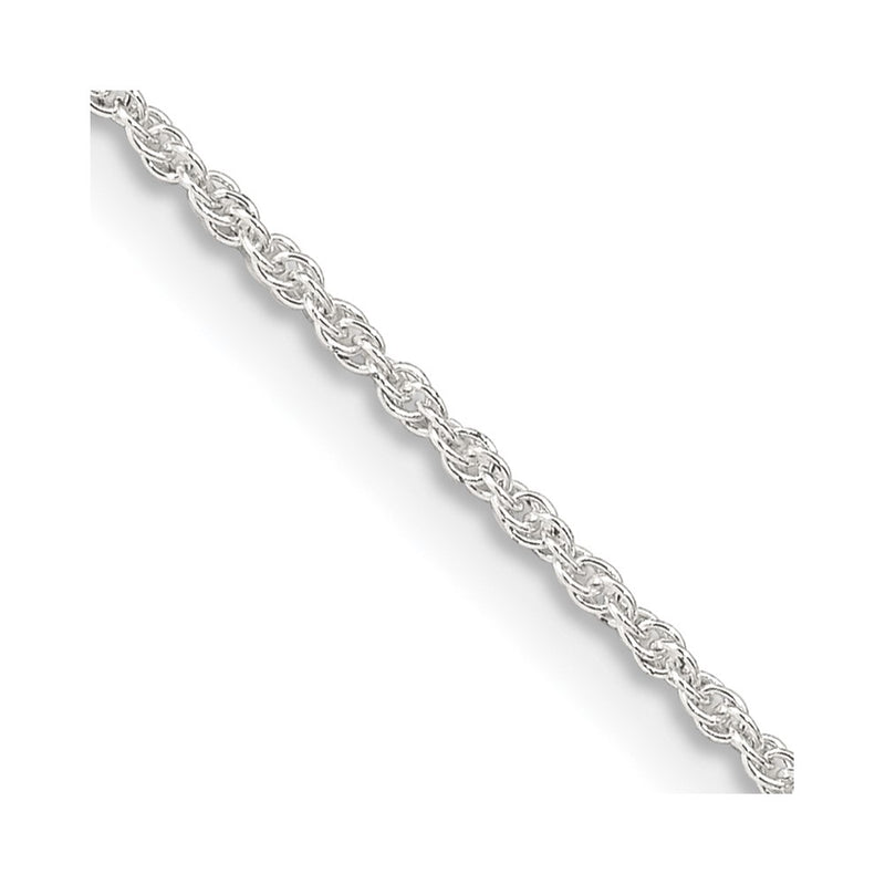 30 Inch Sterling Silver 1.3mm Loose Rope Chain Necklace