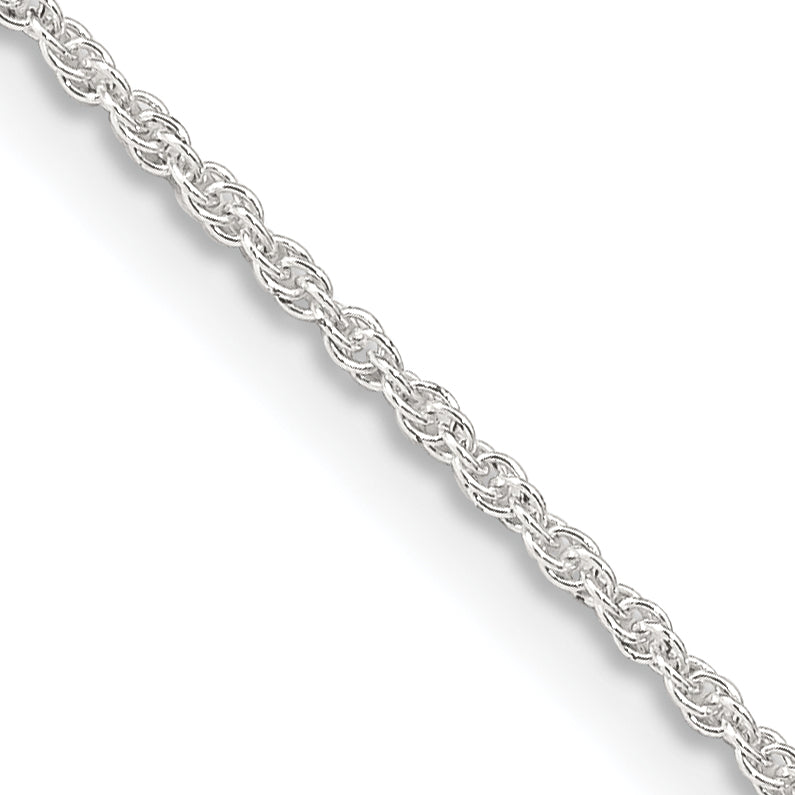 22 Inch Sterling Silver 1.3mm Loose Rope Chain Necklace
