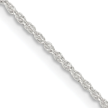 22 Inch Sterling Silver 1.3mm Loose Rope Chain Necklace