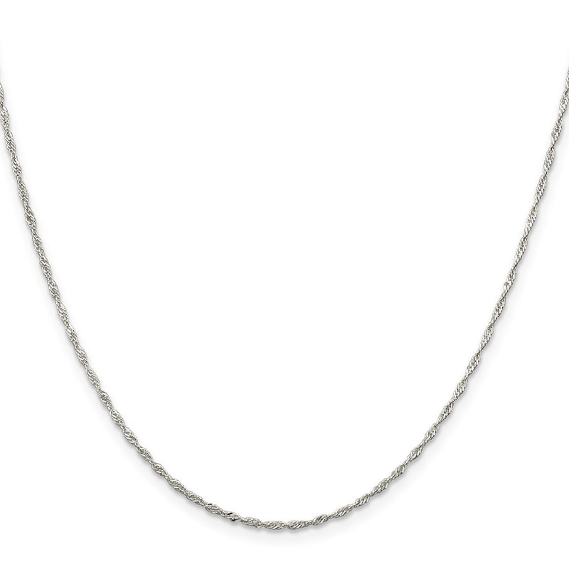 26 Inch Sterling Silver 1.4mm Singapore Chain Necklace