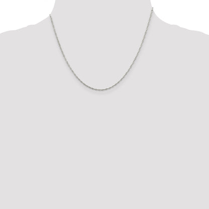 18 Inch Sterling Silver 1.4mm Singapore Chain W/2In Ext.