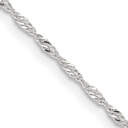 14 Inch Sterling Silver 1.4mm Singapore Chain