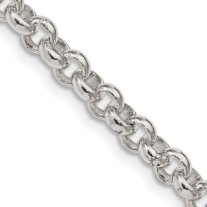 18 Inch Sterling Silver 5mm Rolo Chain Necklace