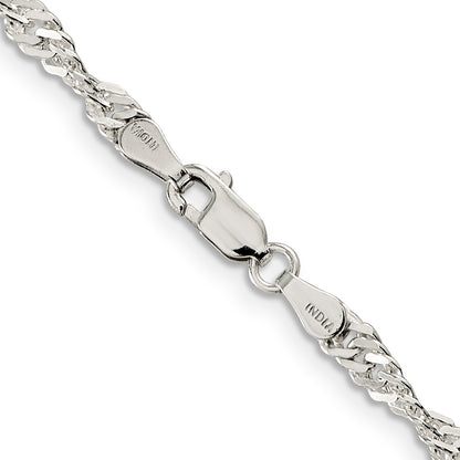 18 Inch Sterling Silver 3.5mm Singapore Chain Necklace