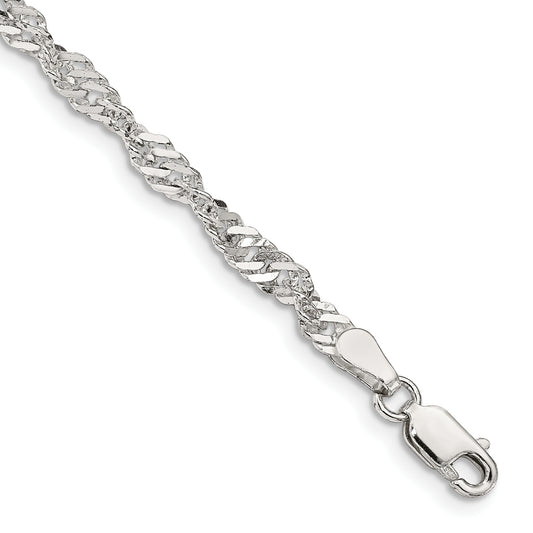 7 Inch Sterling Silver 3.5mm Singapore Chain