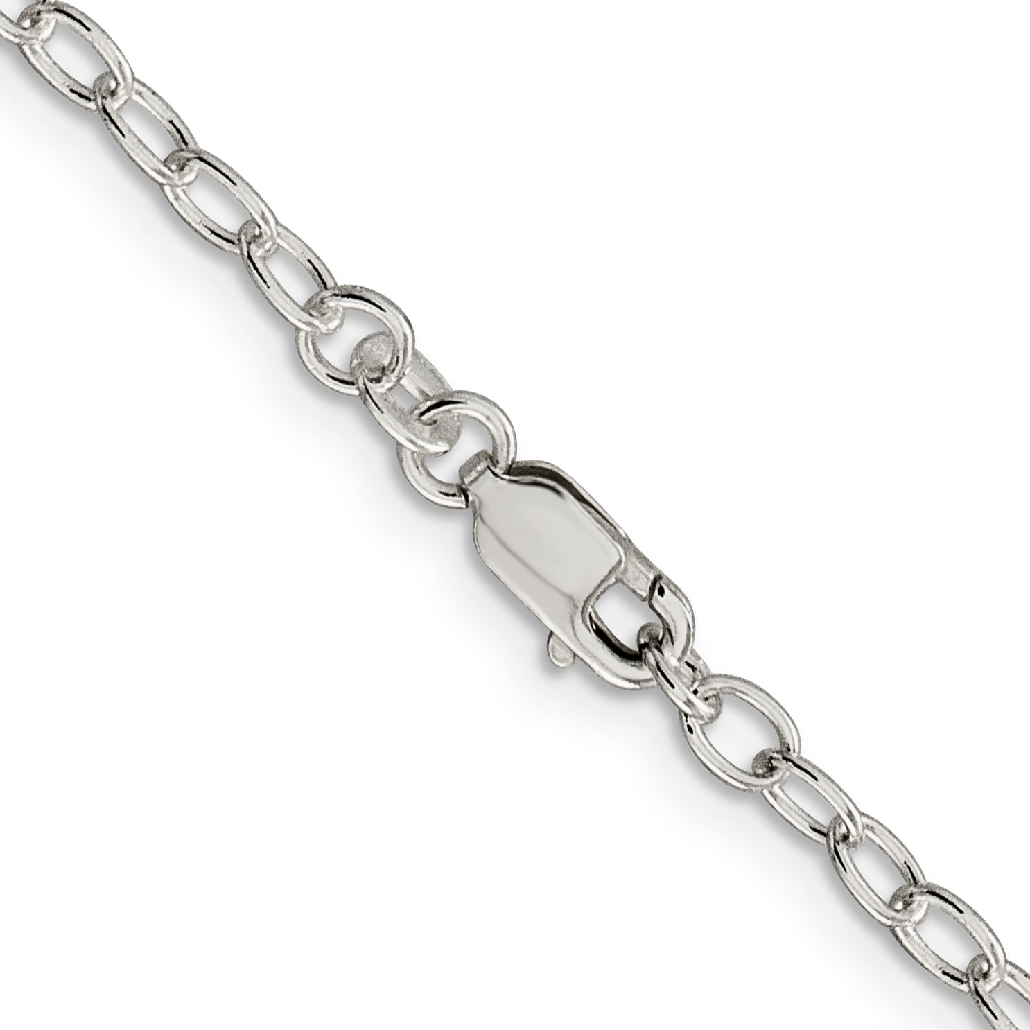 26 Inch Sterling Silver 3.4mm Oval Cable Chain Necklace