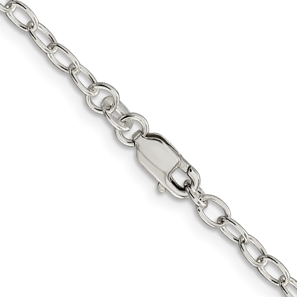 30 Inch Sterling Silver 3.4mm Oval Cable Chain Necklace