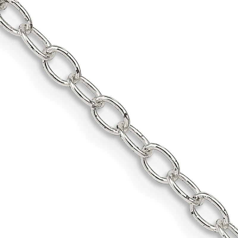 20 Inch Sterling Silver 3.4mm Oval Cable Chain Necklace