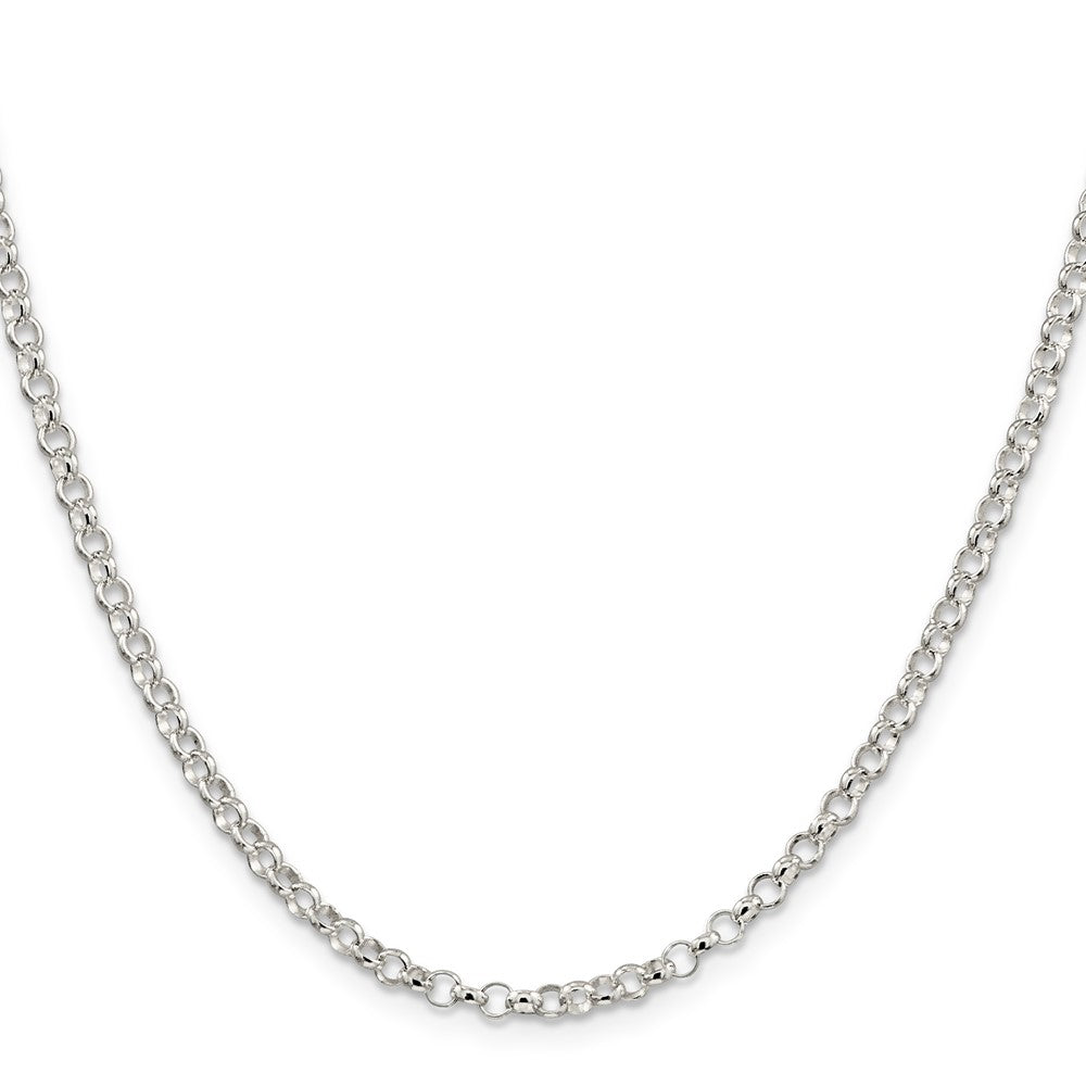 36 Inch Sterling Silver 3.5mm Rolo Chain Necklace