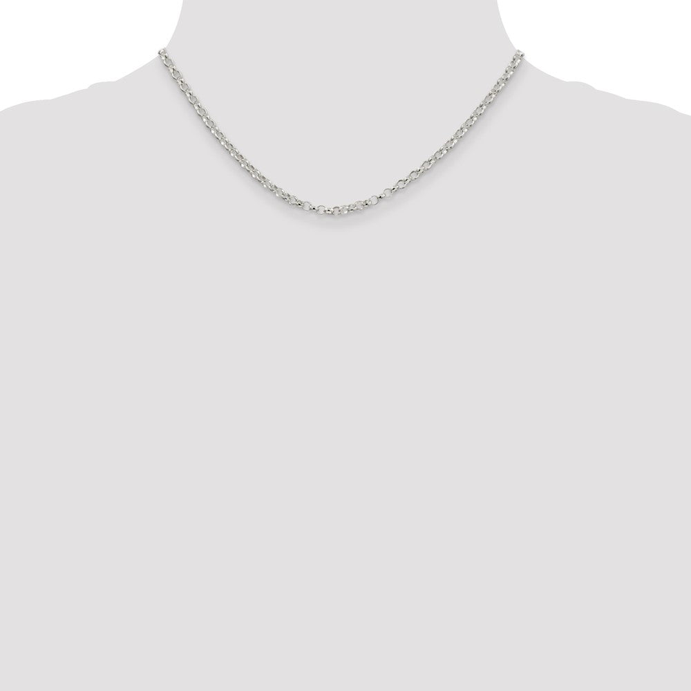16 Inch Sterling Silver 3.5mm Rolo Chain Necklace