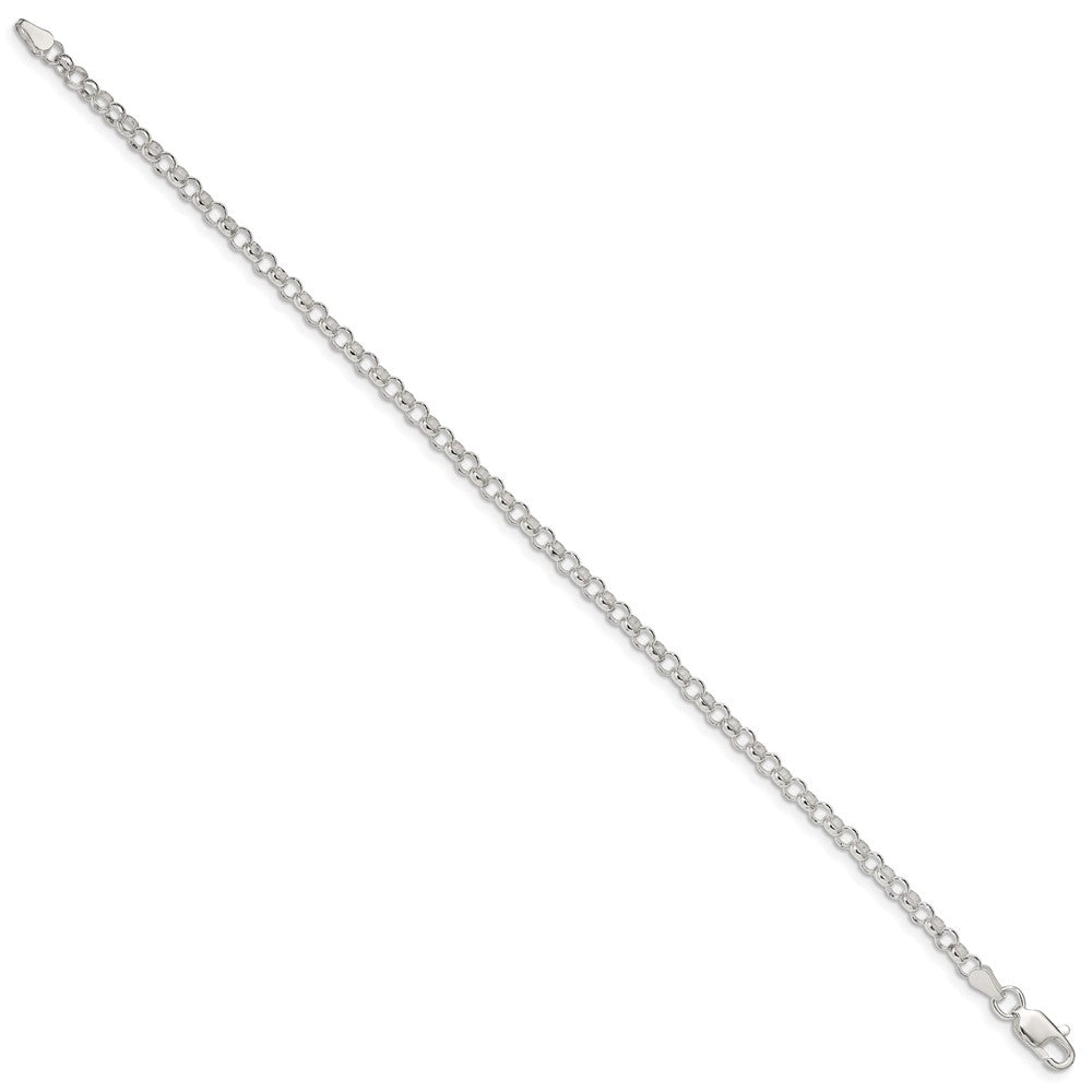 7 Inch Sterling Silver 3.5mm Rolo Chain Bracelet