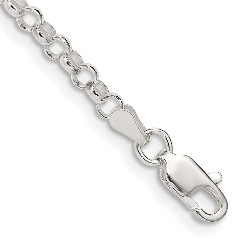 8 Inch Sterling Silver 3.5mm Rolo Chain Bracelet