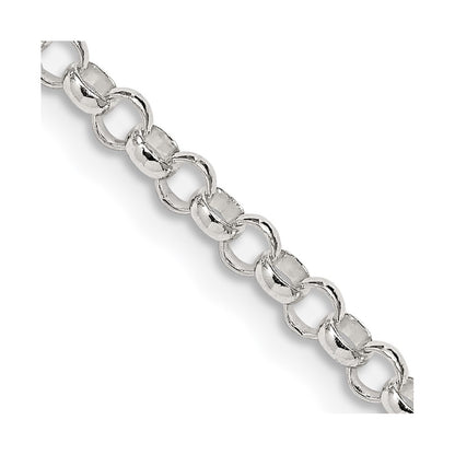20 Inch Sterling Silver 3.5mm Rolo Chain Necklace