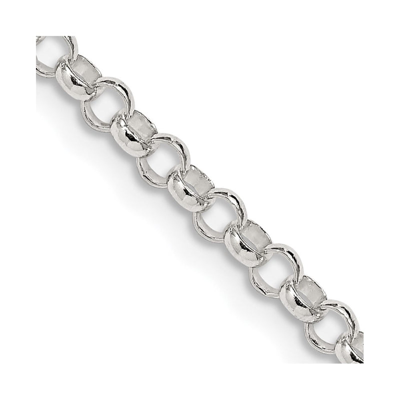 36 Inch Sterling Silver 3.5mm Rolo Chain Necklace