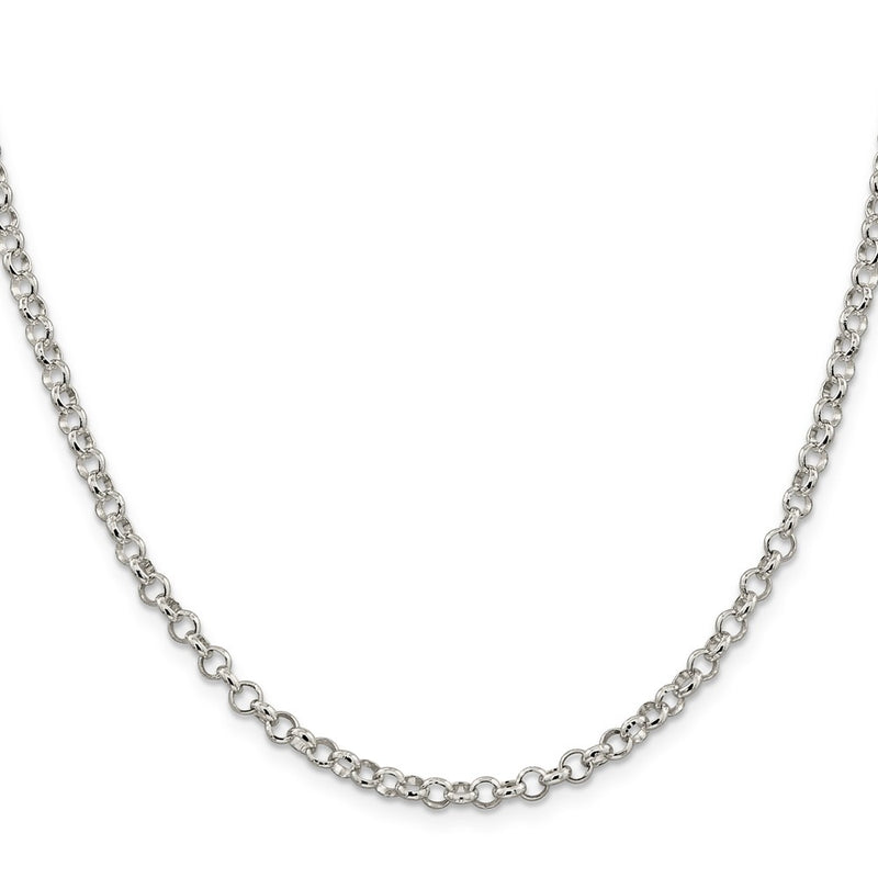 36 Inch Sterling Silver 4mm Rolo Chain Necklace